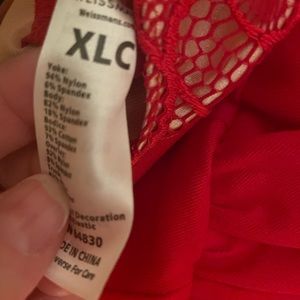 Red XL child dance costume